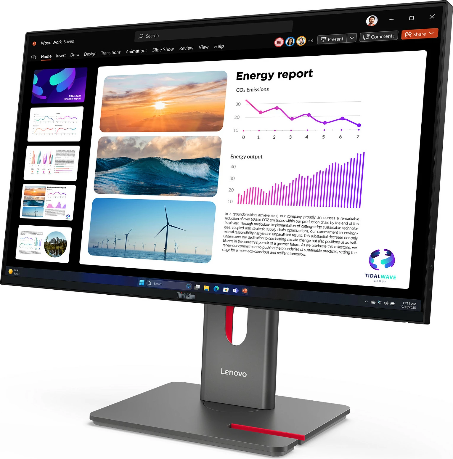 Monitor Lenovo ThinkVision P24Q-40, 23.8", QHD 2560x1440, Raven Black