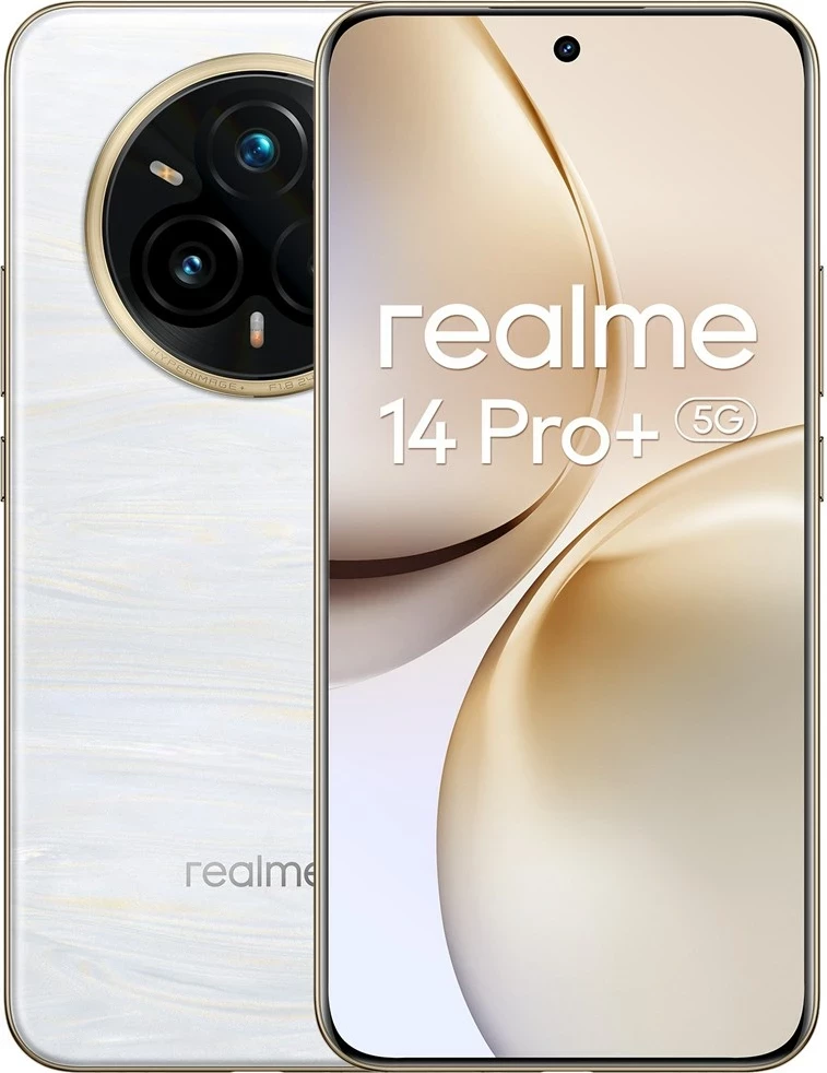 Celular realme 14 Pro 5G Dual Sim, 8 GB RAM, 256 GB, Pearl White