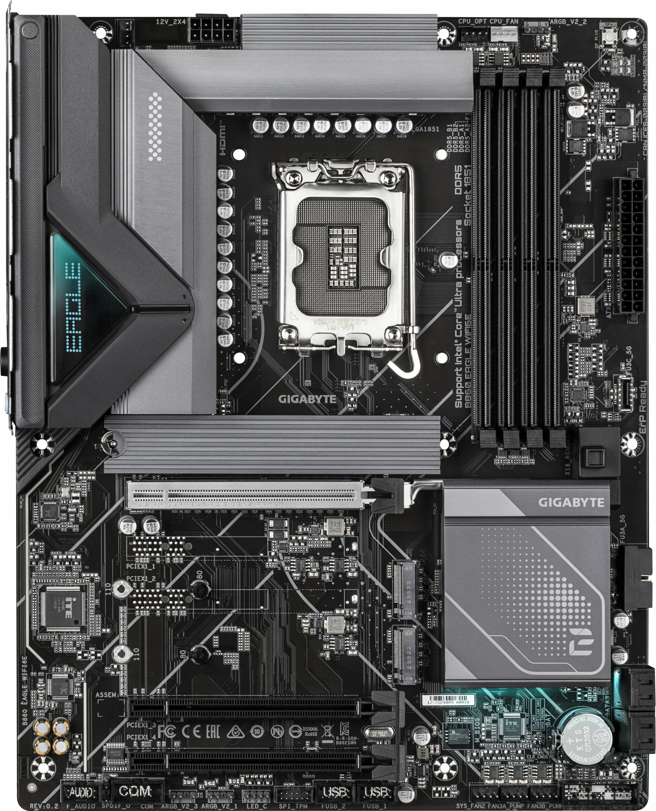 Kartelë grafike Gigabyte B860 EAGLE WIFI6E, 16GB, e zezë