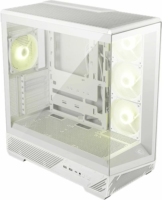 Kasë MSI MAG Pano 130R PZ, Midi Tower ATX, 2x USB 3.0 + USB-C, pa furnizim rryme, e bardhë