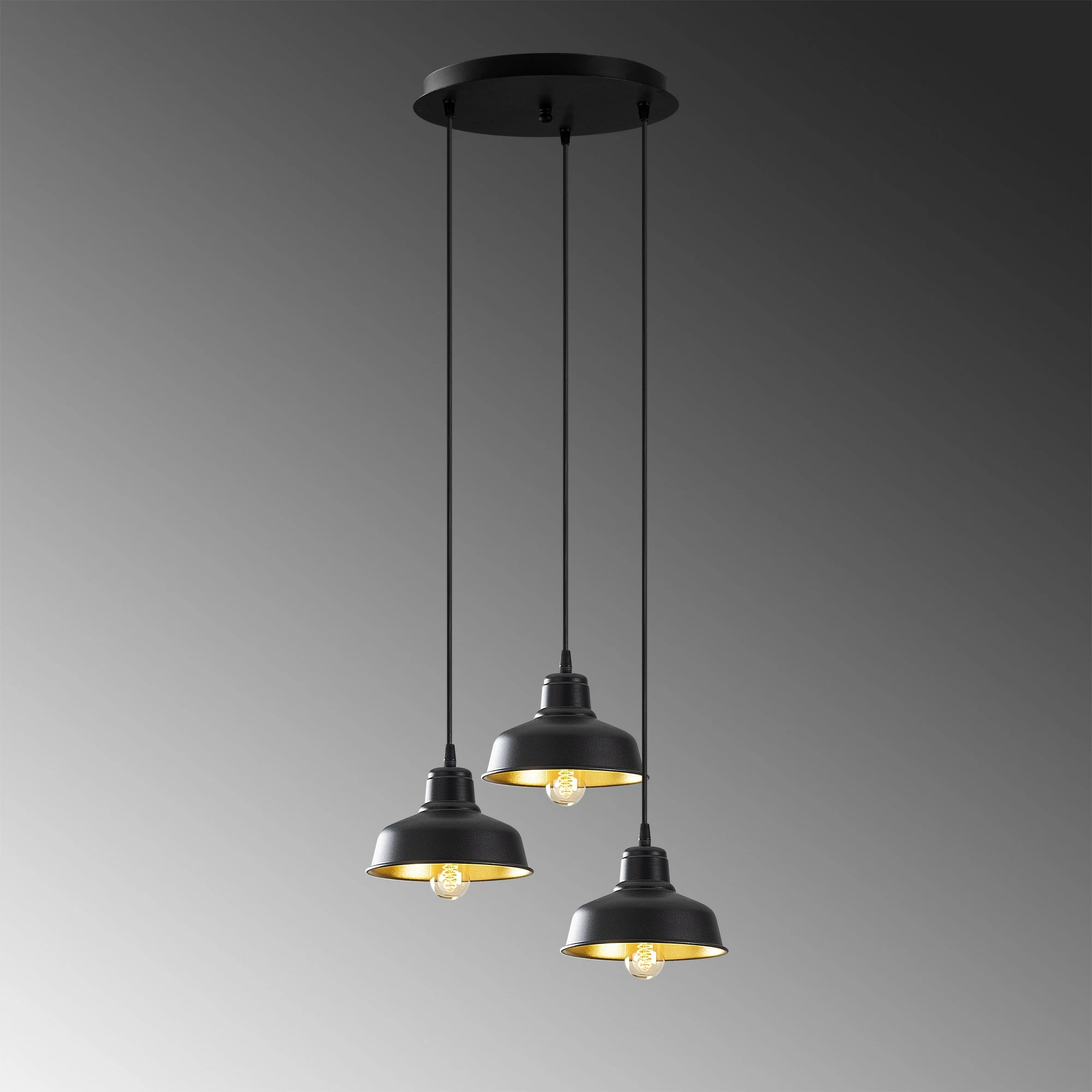 Llambë tavani industriale Opviq, Berceste - 181BLACK-S2, ngjyrë e zezë