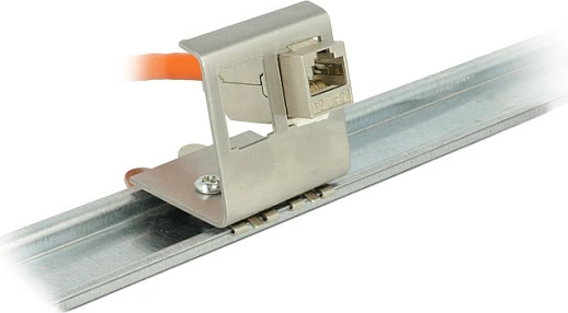 Mbajtës Keystone DeLOCK 86255, DIN rail, 2 porta, metalik
