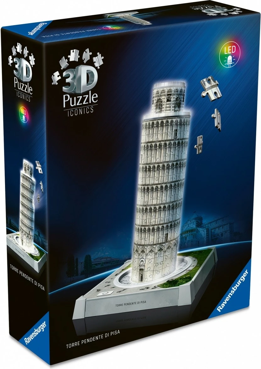 Puzzle 3D Ravensburger Leaning Tower of Pisa, 231 pjesë, plastikë