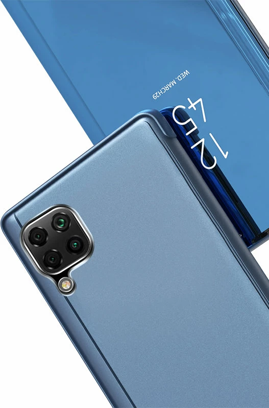 Mbështjellës Hurtel Clear View Case për Samsung Galaxy A22 4G, kaltër