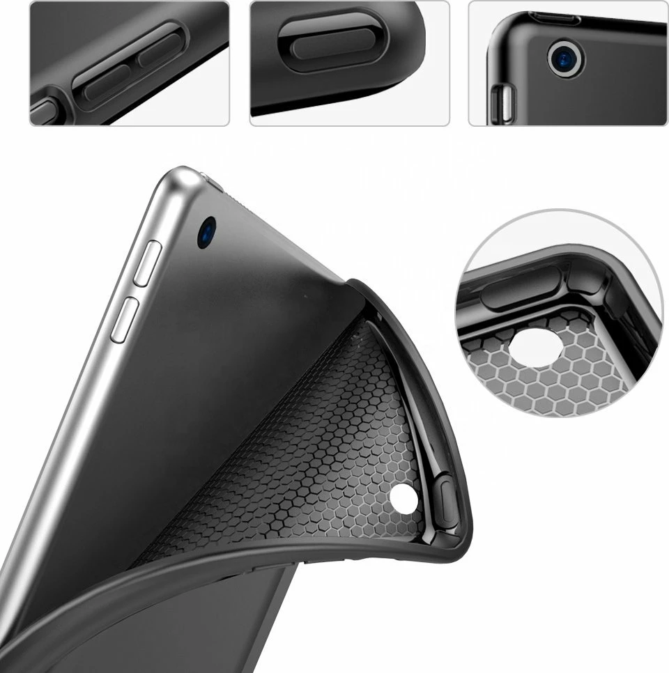 Mbështjellës flip eStuff ES682085-BULK për iPad 9.7" (2017/2018), me mbajtëse Pencil, i zi, bulk
