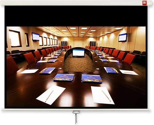 Ekran projekcioni Avtek Cinema 280, manual, 280x200 cm, sipërfaqe e bardhë mat