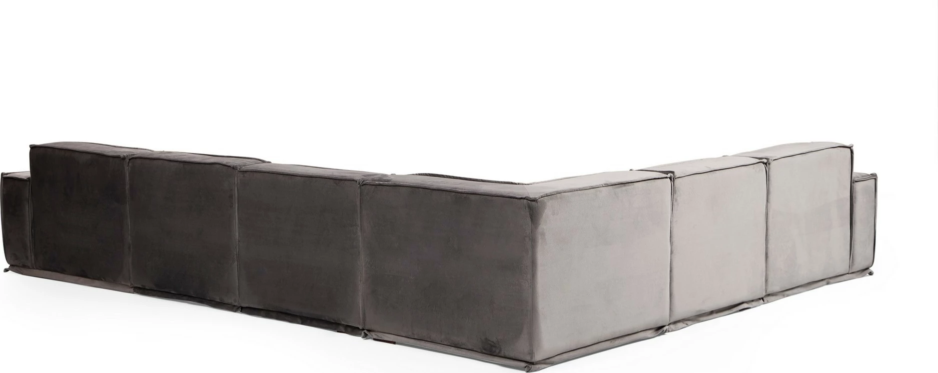 Këndare Atelier del Sofa, Lego Corner 1 (L1-O1-C-O1-O1-1R), ngjyrë gri, set me 6 pjesë