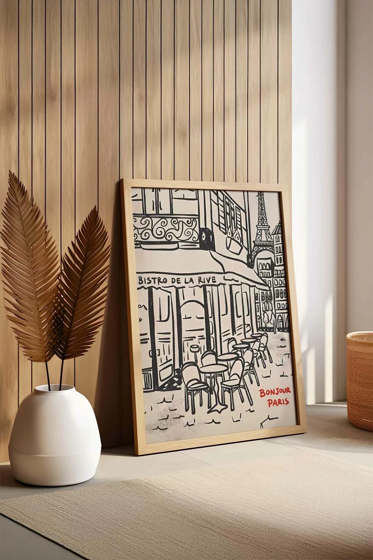 Pikturë dekorative me kornizë MDF, Wallity, shumëngjyrëshe, 33x48cm