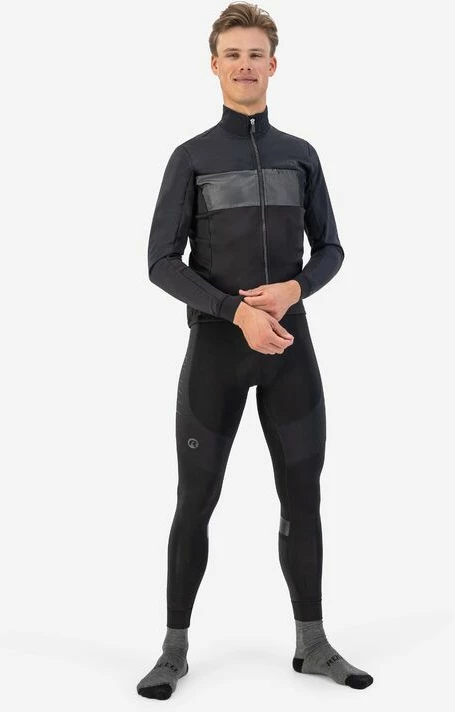 Jakne Rogelli për meshkuj, e zezë dhe gri