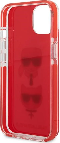 Mbështjellës Karl Lagerfeld KLHCP13STPE2TR për iPhone 13 mini, Hardcase, Kuq