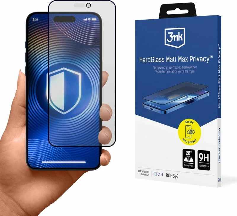 Mbrojtës ekrani tempered glass 3mk Hardglass Matt Max Privacy për iPhone 14 Pro