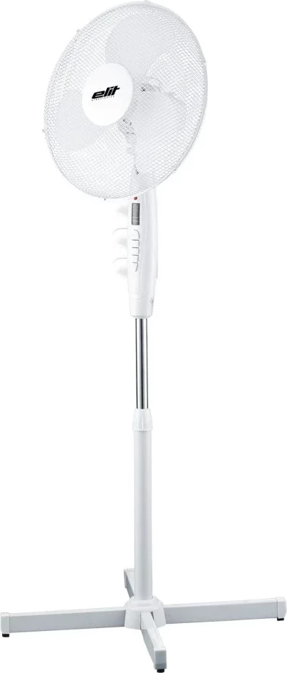 Ventilator në këmbë Elit FR-16W 16" 45W telekomandë 3 shpejtësi luhatje lartësi 1.3m i bardhë