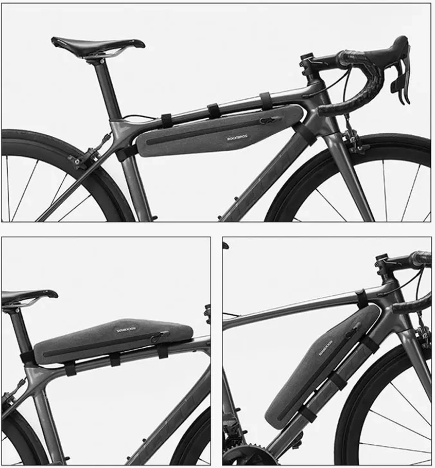 Çantë kornize për biçikletë Rockbros AS-052, 1.5L, poliestër, gri