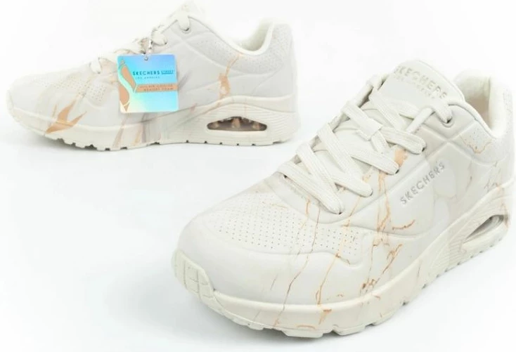 Atlete femra Skechers, të kremta