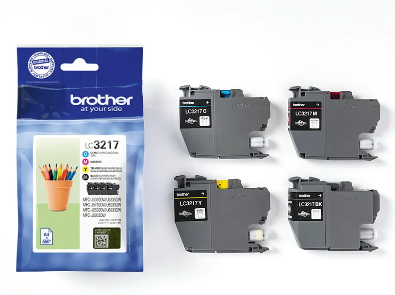 Kartrixha boje Brother LC3217VAL, multipack 4 copë, BK/C/M/Y, 550 faqe