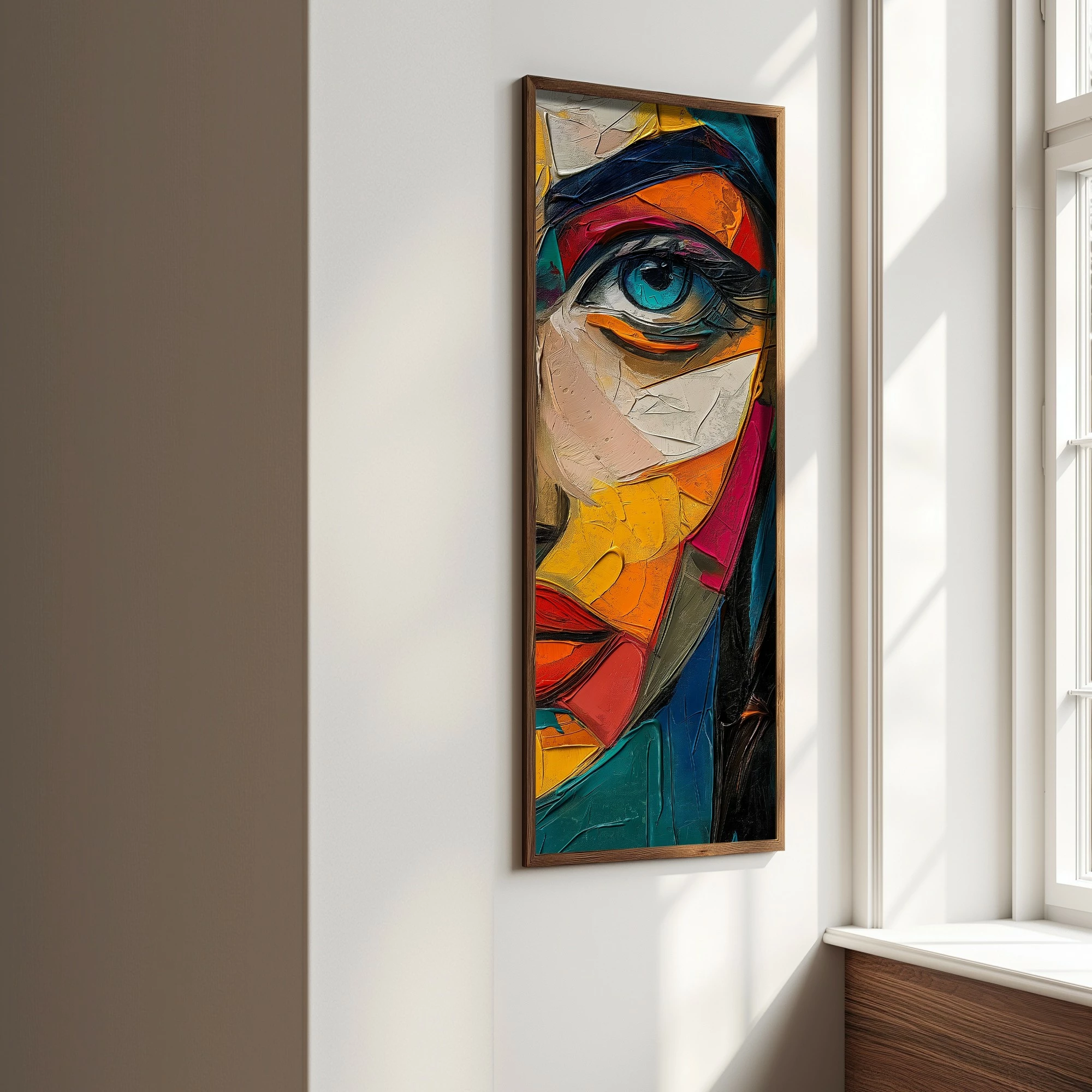 Pikturë dekorative me kornizë, MDF, shumëngjyrëshe, Wallity, EMR078, 40x120x3.5cm