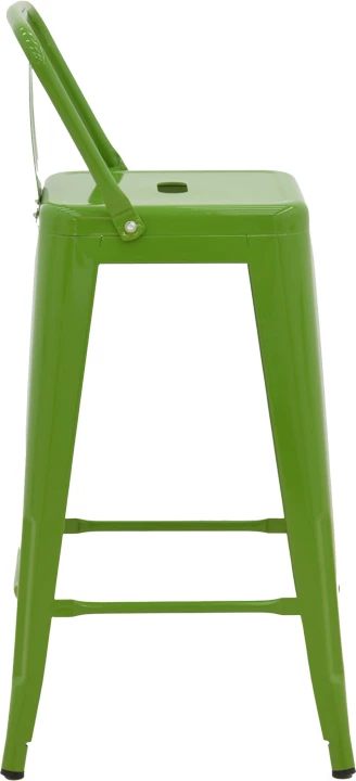 Karrige për bar me shpinore, metalike, ngjyrë e gjelbër, Utopia, 42x42x86cm