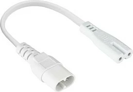 Kabllo zgjatës rryme Kabelmeister C8 (bushë) - C7/Euro, 20 cm, e bardhë