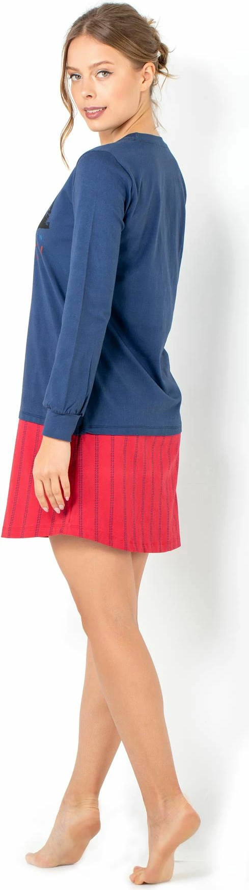 Këmishë nate Jumeon, ngjyrë e kaltër e errët, 002-000726