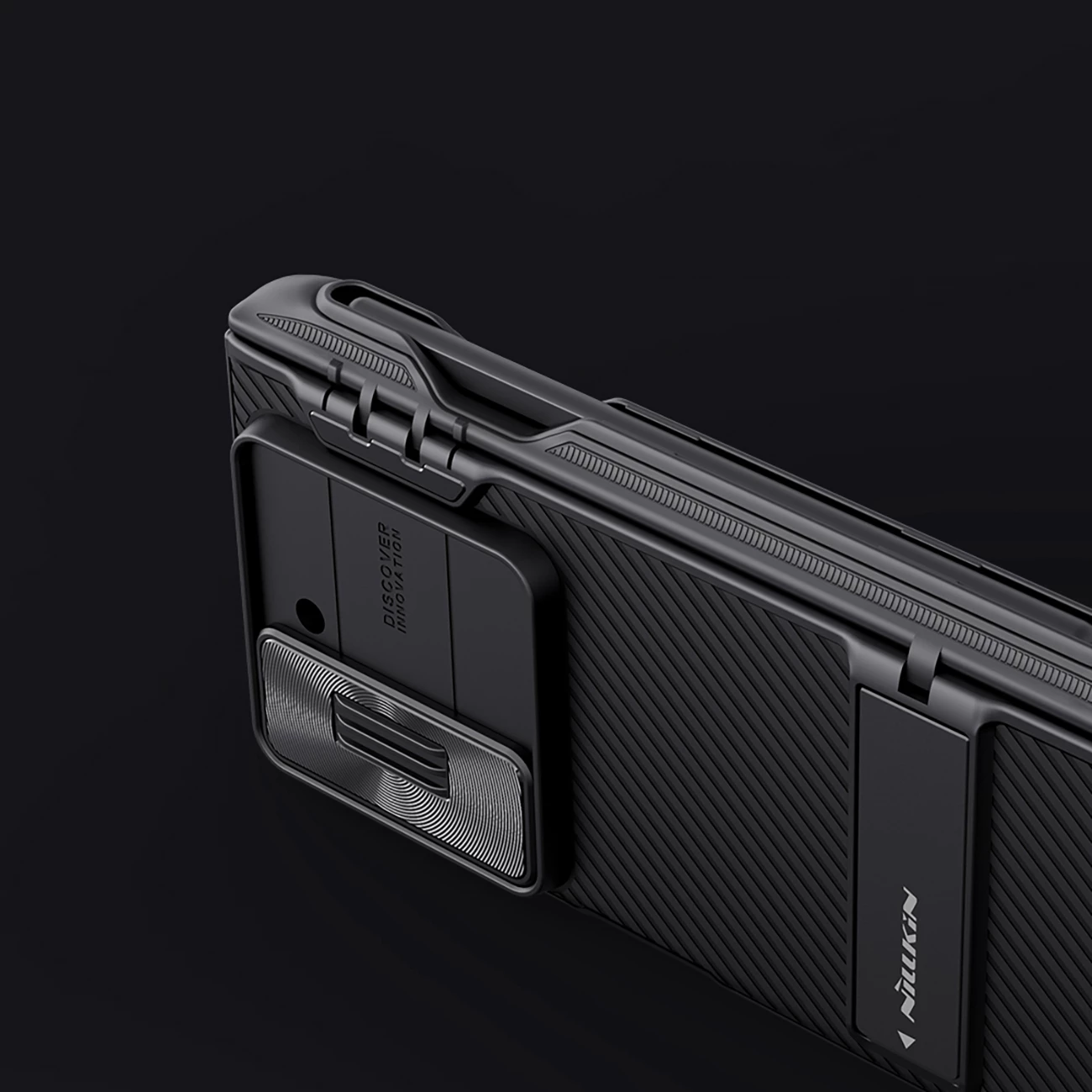 Mbështjellës Nillkin CamShield Fold Case për Samsung Galaxy Z Fold 6 5G me mbajtëse për stilolaps, e zezë