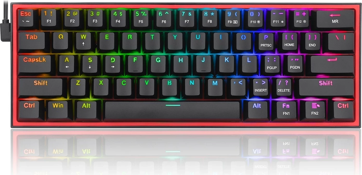 Tastierë Redragon K617 Fizz RGB, e zezë