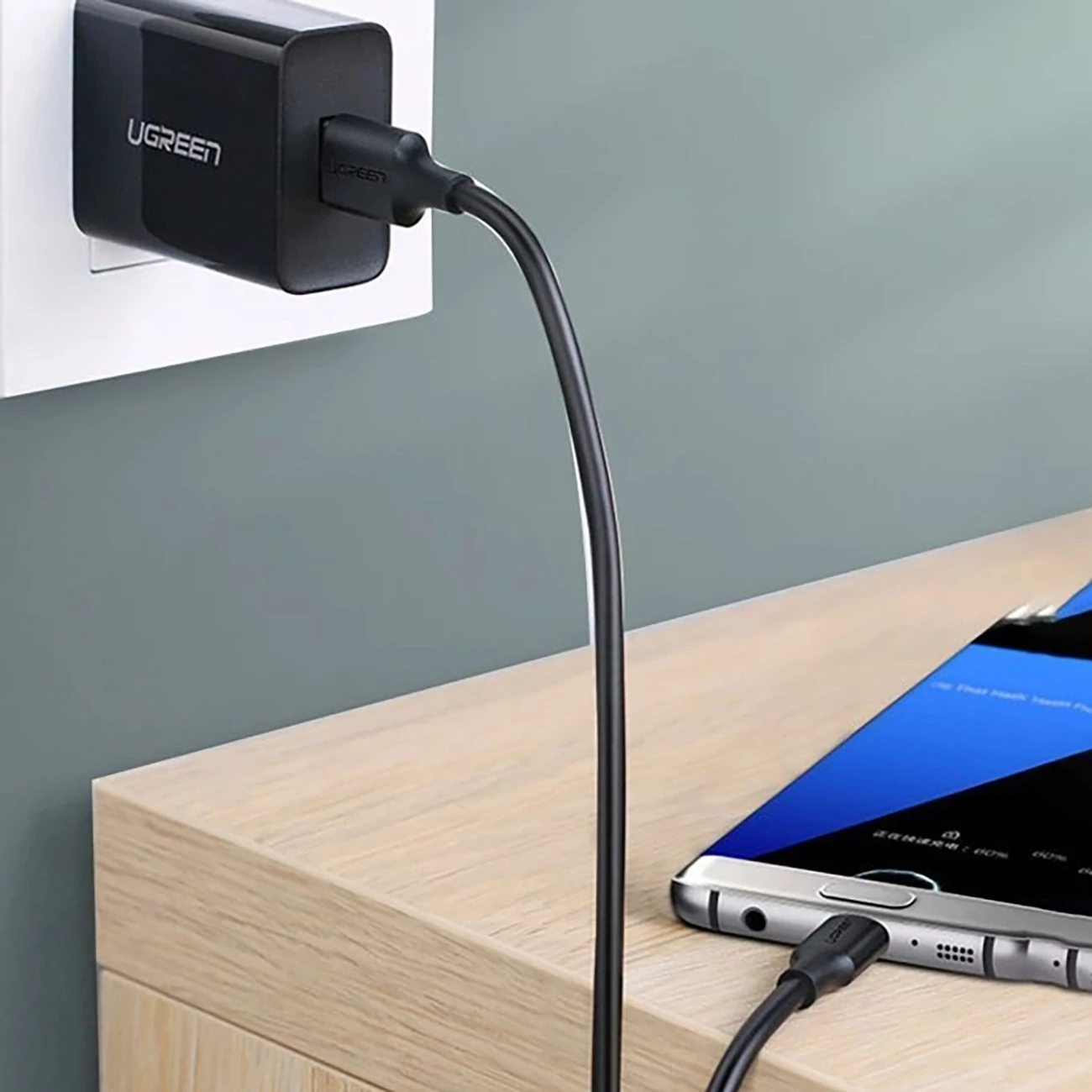 Kabllo Ugreen US184 20883, USB-A 3.0 në USB-C, 1.5m, e zezë