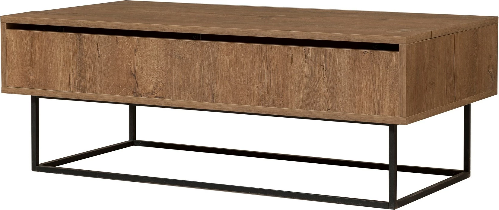 Set mobiljesh për dhomë dite, ngjyrë arre dhe e zezë, Skye Decor, Laxus Takım 23