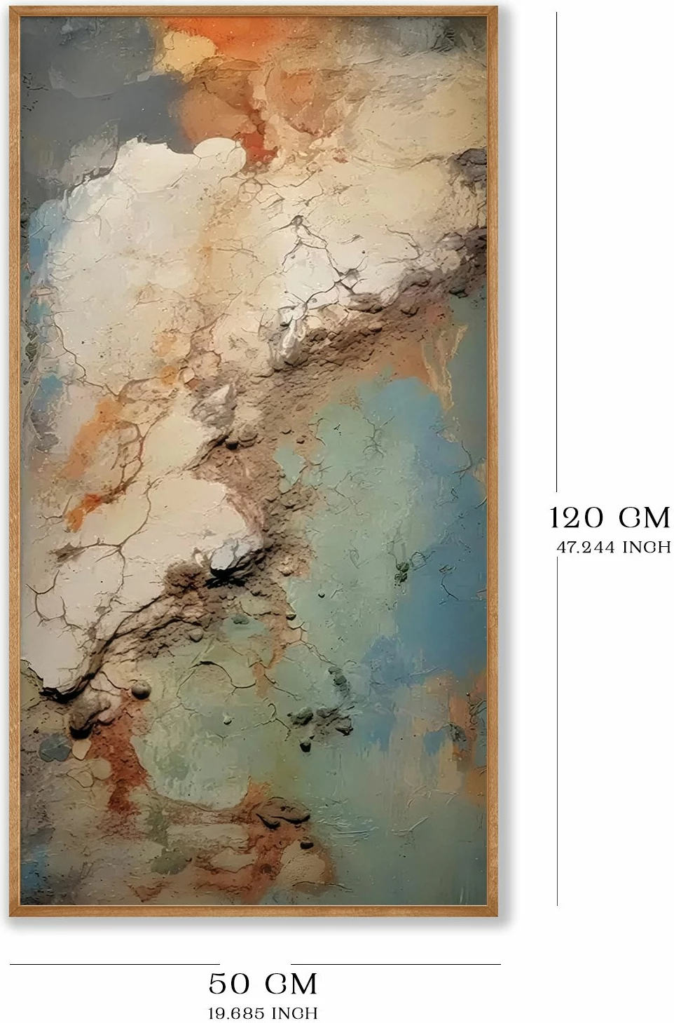 Pikturë dekorative me kornizë MDF, shumëngjyrëshe, Wallity, Artsmdfyty95-12050, 120x50cm