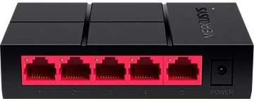 Switch Mercusys MS105G 5 porte gigabit 10/100/1000 Mbps desktop kuqe/zi