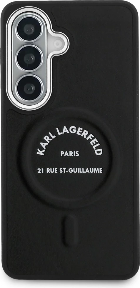 Mbështjellës Karl Lagerfeld Embossed RSG Logo MagSafe për Samsung Galaxy S26, i zi, në kuti