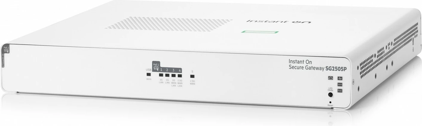 Switch HPE Instant On Secure Gateway SG2505P, i menaxhuar, 4 porta PoE, i bardhë