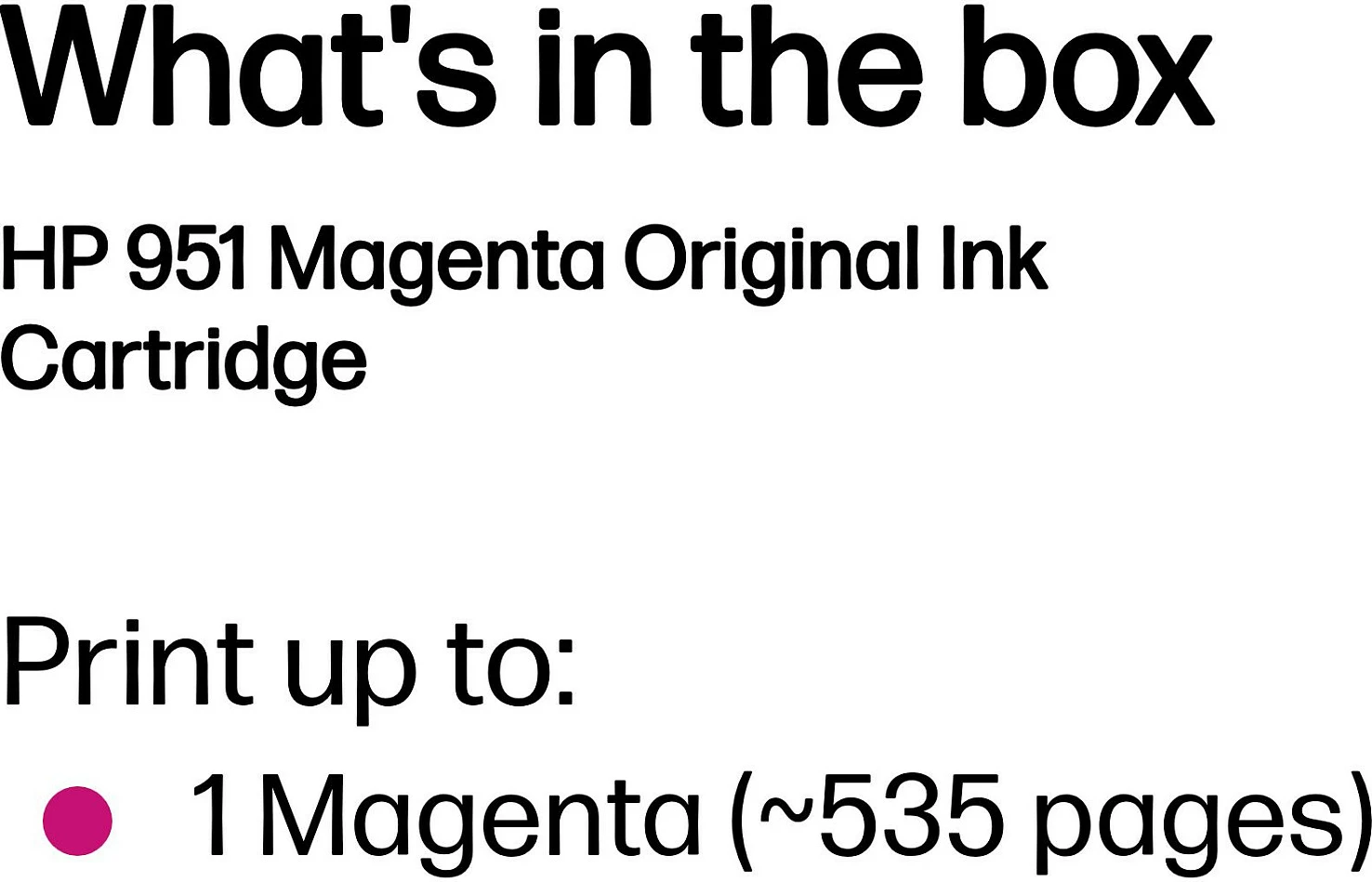 Kartrixh boje HP 951, Magenta, Standard Yield