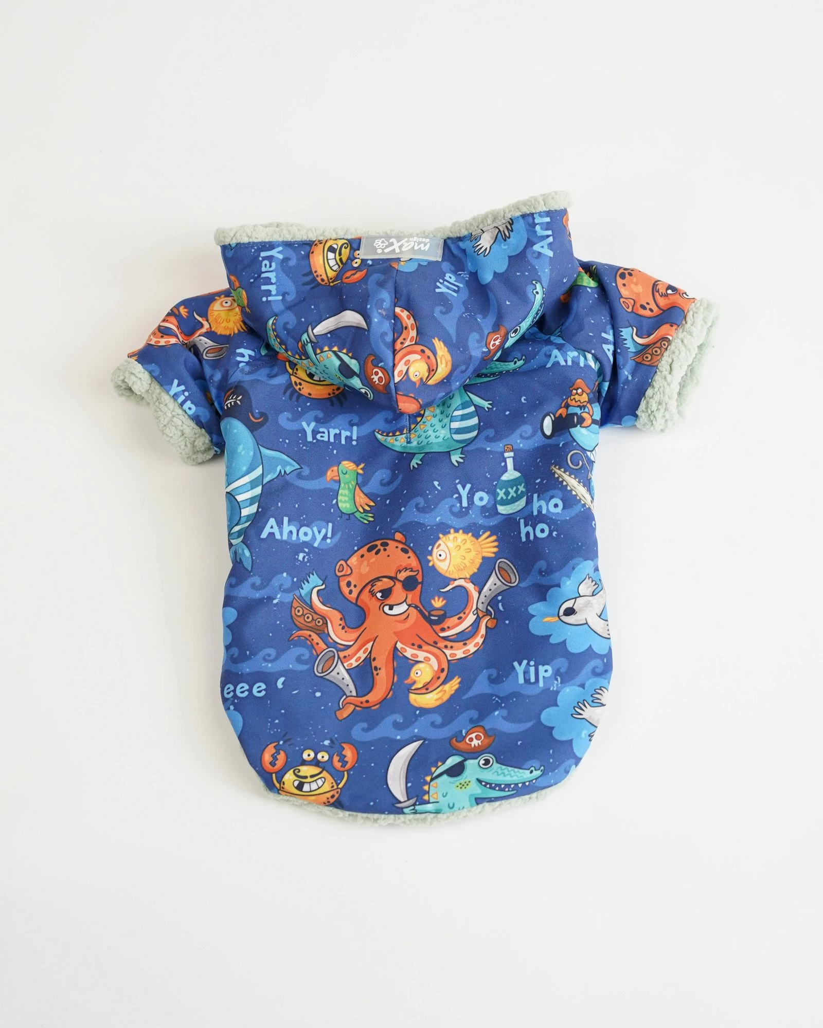 Hudi për qen, Paws & Whiskers, pallto shiu Ocean, shumëngjyrëshe