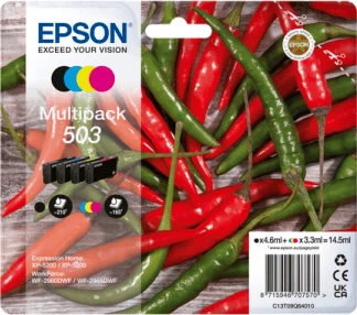 bojë printeri Epson 503 C13T09Q64010, multipack, e zezë, cian, magenta, e verdhë