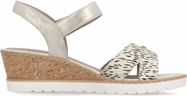 Sandale platforme për femra Remonte R6266-90, të arta