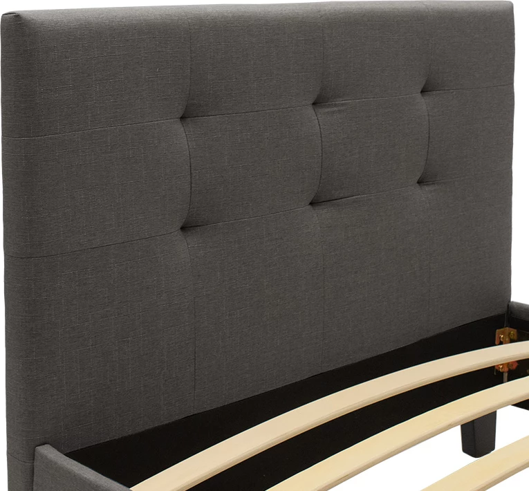 Krevat Mago në material ngjyrë gri e errët 100x200cm