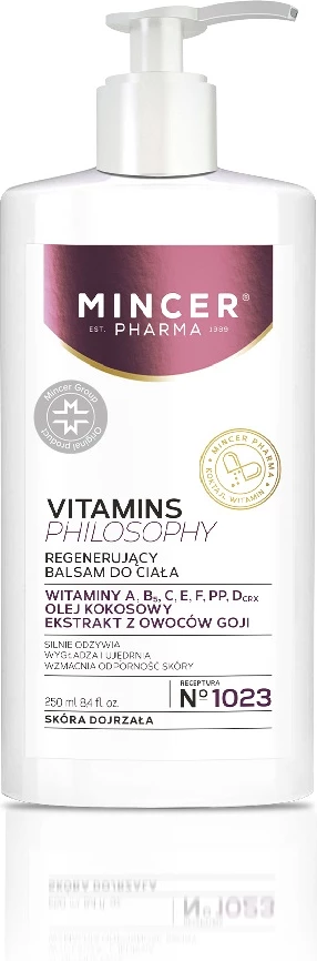 Balsam trupi Mincer Pharma Vitamins Philosophy Regenerating Body Balm No.1023, 250ml