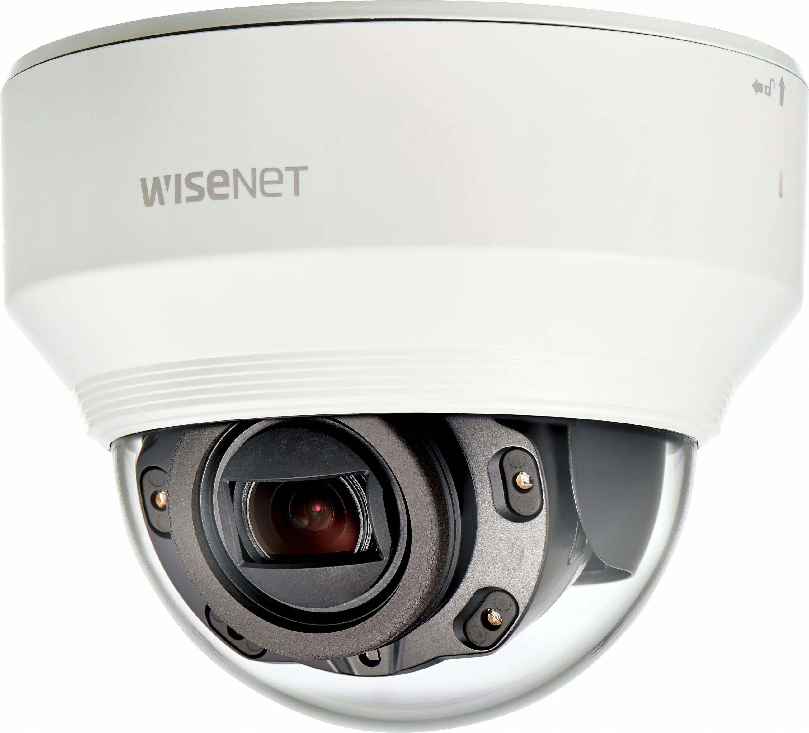 Kamerë sigurie IP Hanwha Wisenet XND-6080R, PTZ digjital, tavan, 2-way audio, ivory