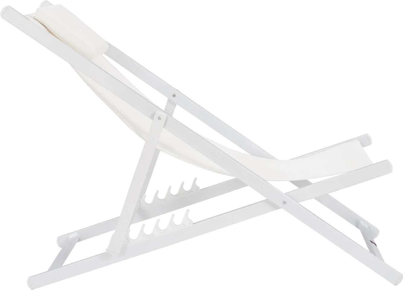 Karrige lounge profesionale KEA FH5076.04 alumini & textilene, ngjyrë e bardhë, 59,5x102,5x94H cm