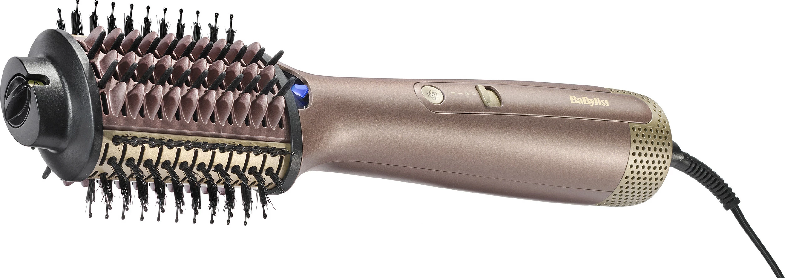 Furçë me ajër të nxehtë BaByliss Air Volume, 2 shpejtësi, 2 nivele nxehtësie, auto-off 60 min, rozë e artë