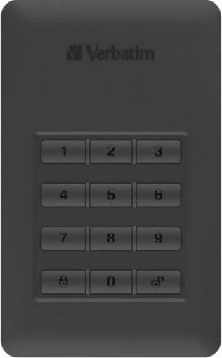 HDD i jashtëm Verbatim Store 'n' Go Secure 53403 2TB USB 3.1 2.5", zi/argjend