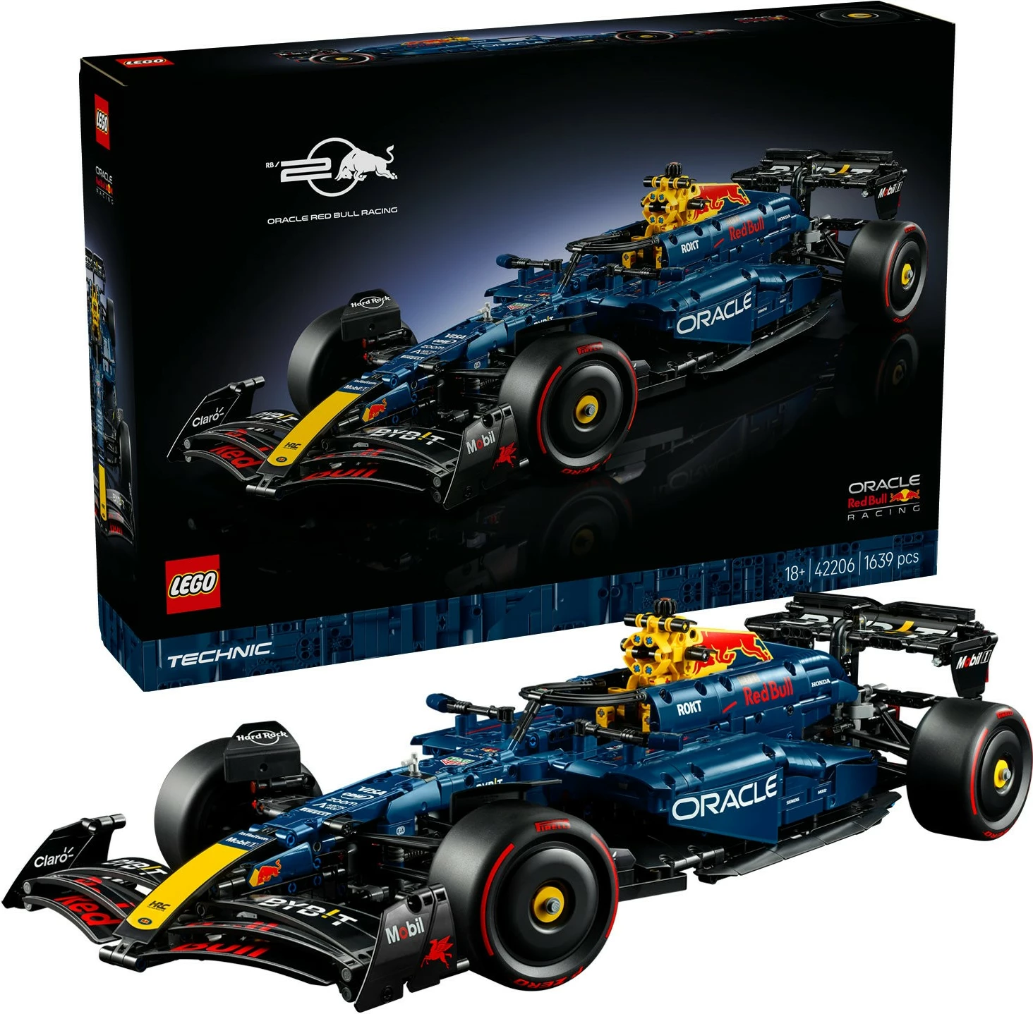 Set ndërtimi LEGO Technic Oracle Red Bull Racing RB20 F1, 1639 pjesë, multingjyrësh