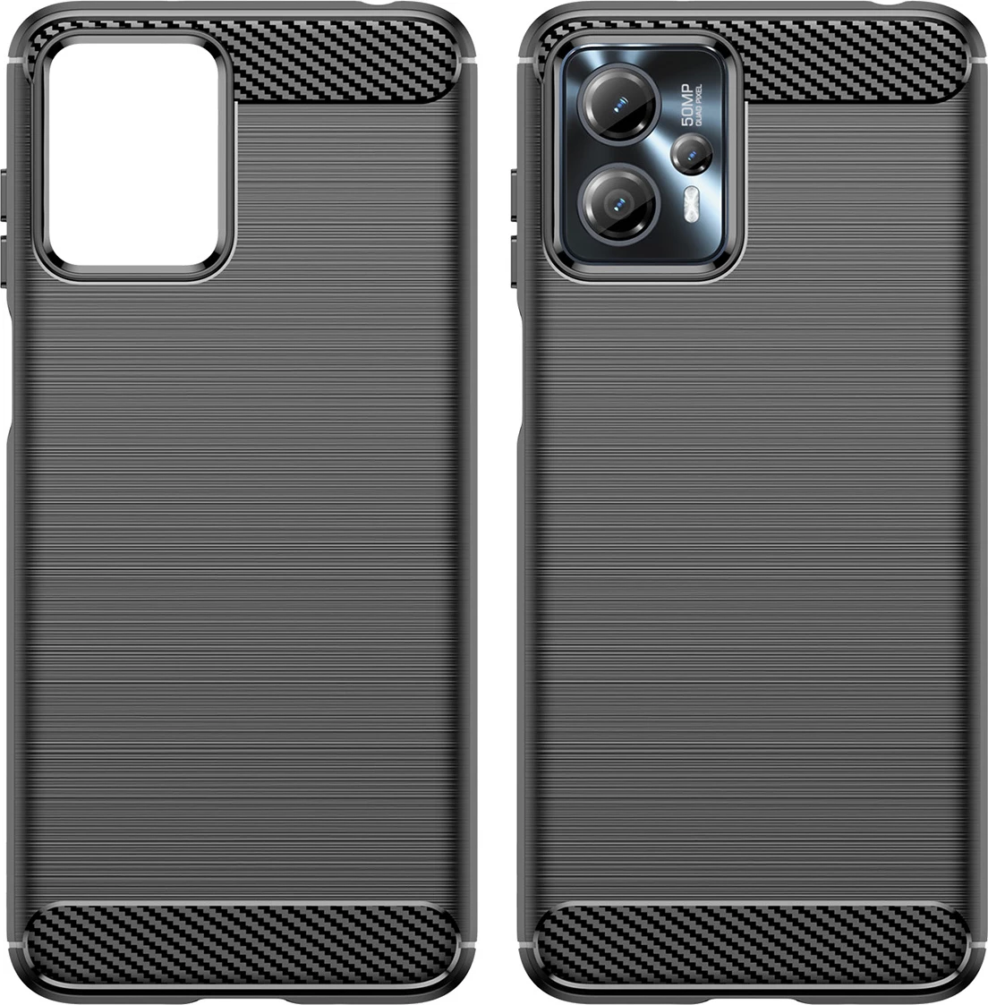 Mbështjellës Hurtel Carbon Case për Motorola Moto G13, TPU, i zi