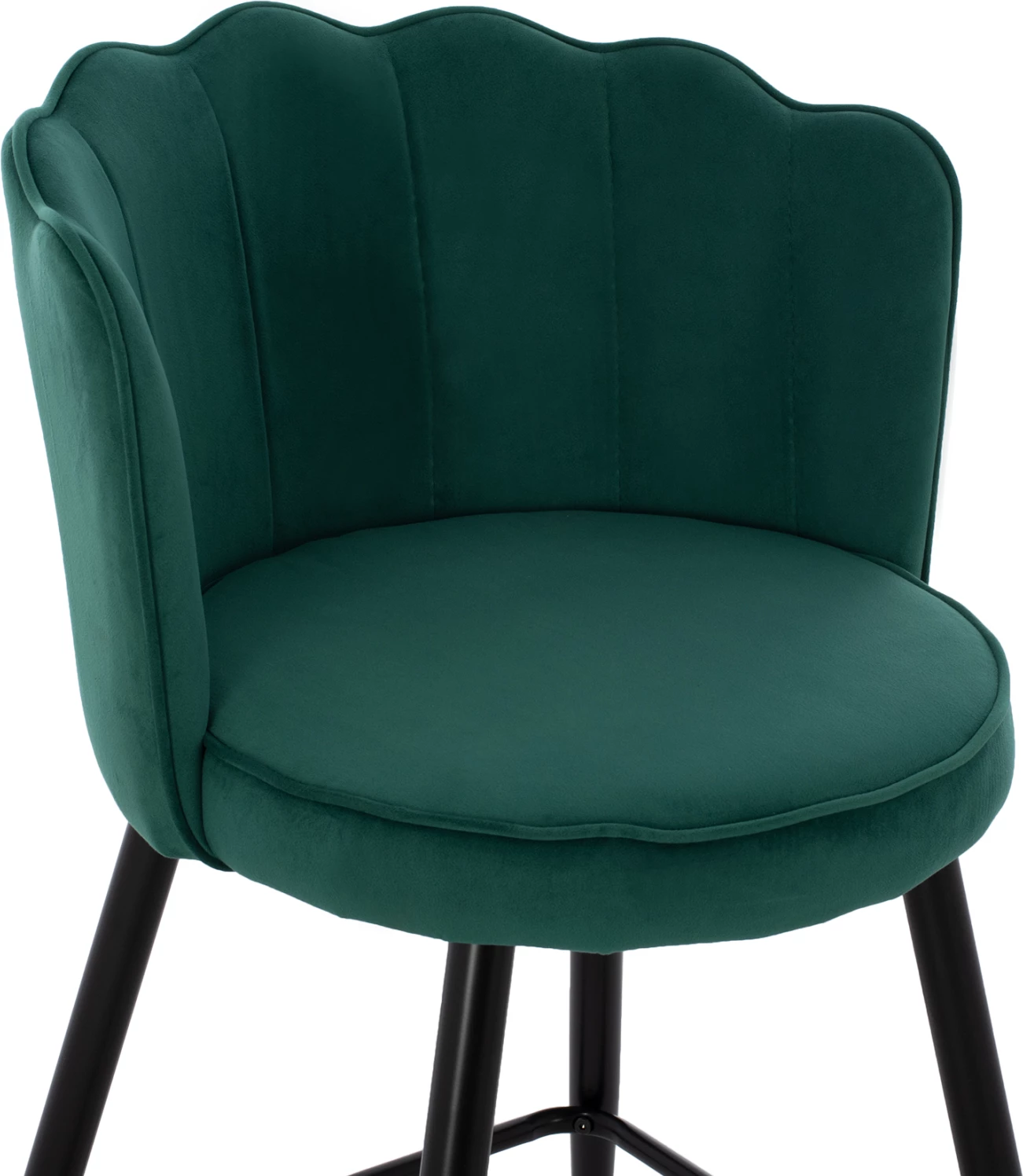 Karrige për bar mesatare, FH8736.03, kadife e gjelbër, kornizë metalike, 50x50x90 cm