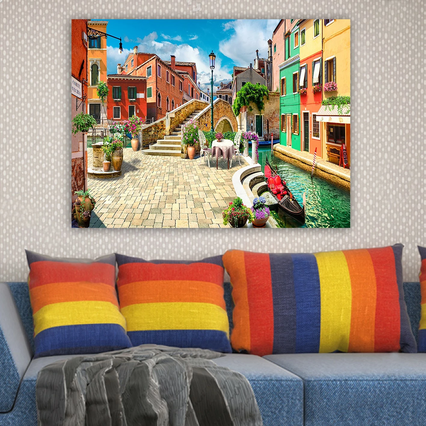 Pikturë dekorative në kanavacë, shumëngjyrëshe, 70x100cm