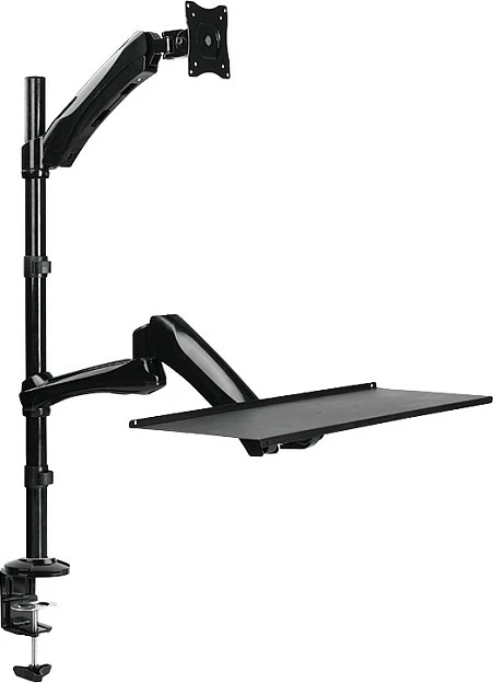 Mbajtëse monitori sit-stand LogiLink, 13-27", me platformë tastiere, e zezë