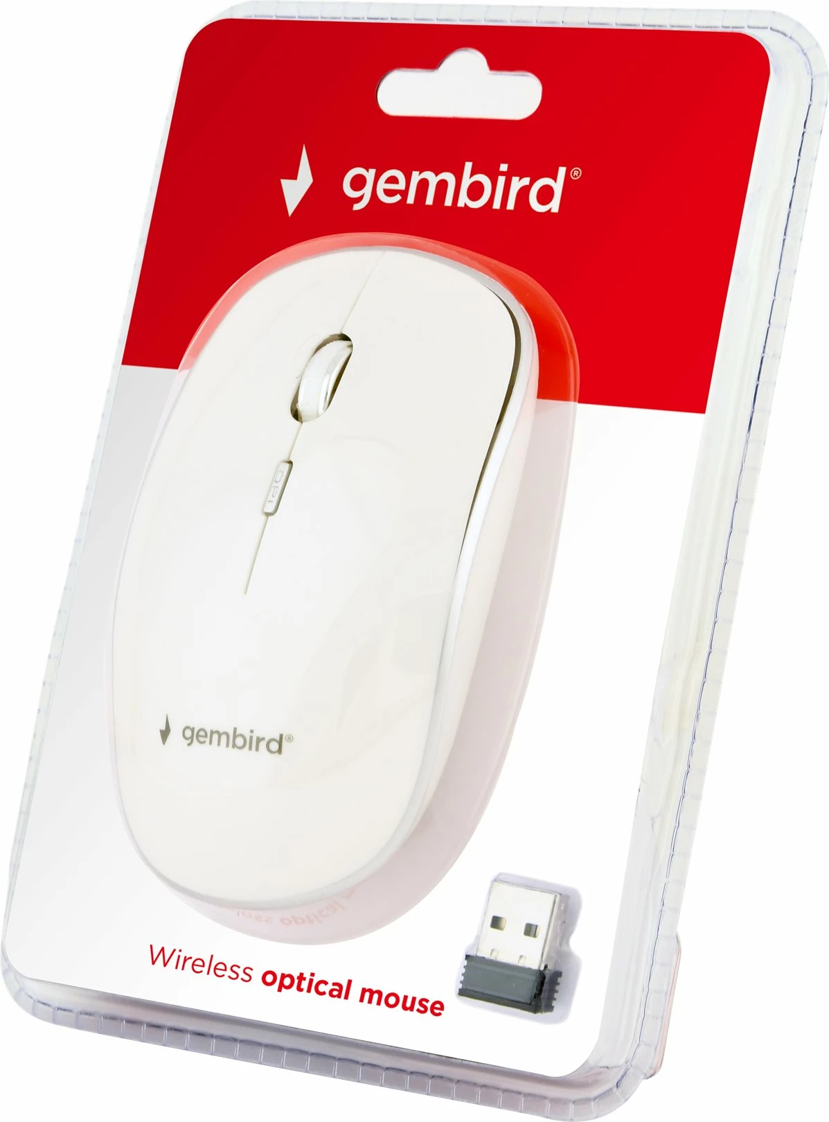 Maus wireless Gembird MUSW-4B-01-W, i bardhë