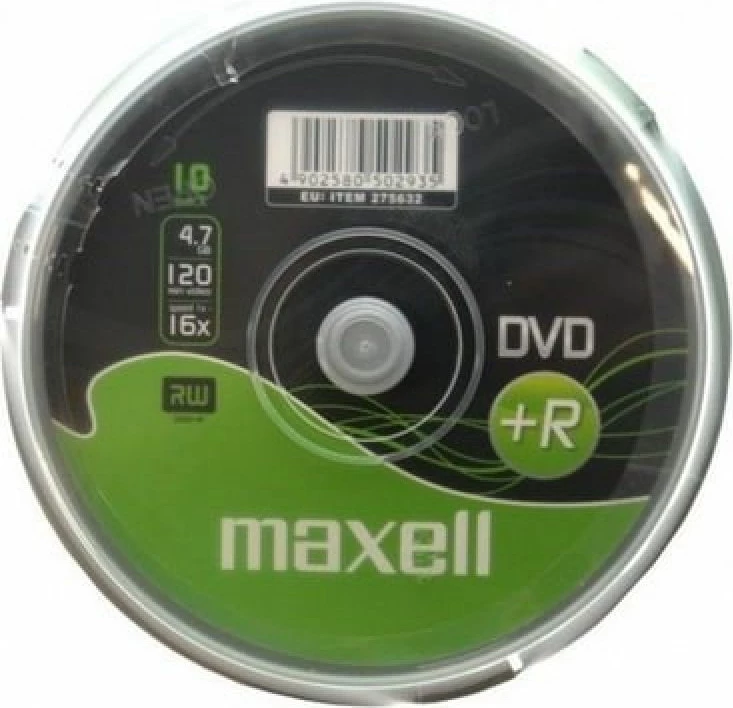 DVD+R Maxell 4.7 GB 16X, 10 copë në spinel