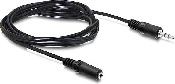 Kabllo zgjatëse audio Digitus 3.5mm stereo, mashkull-në-femër, 2.5m, e zezë