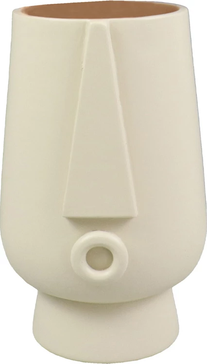 Vazo Fira, polirezine, ngjyrë fildishi, 12x11x18cm